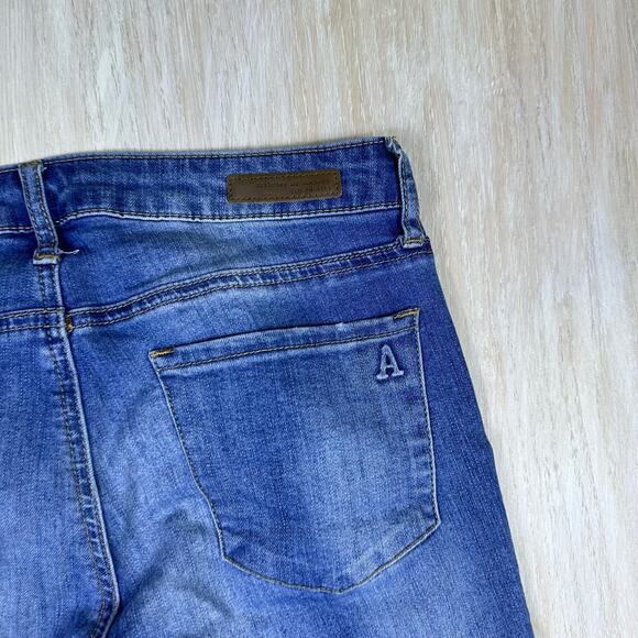 Articles of Society Distressed Mid Rise Skinny Ankle Blue Denim Casual Jeans 27 - Picture 8 of 16